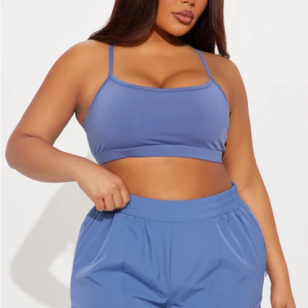 Matching Running Set - Blue Sports Bra and Shorts - NWOT